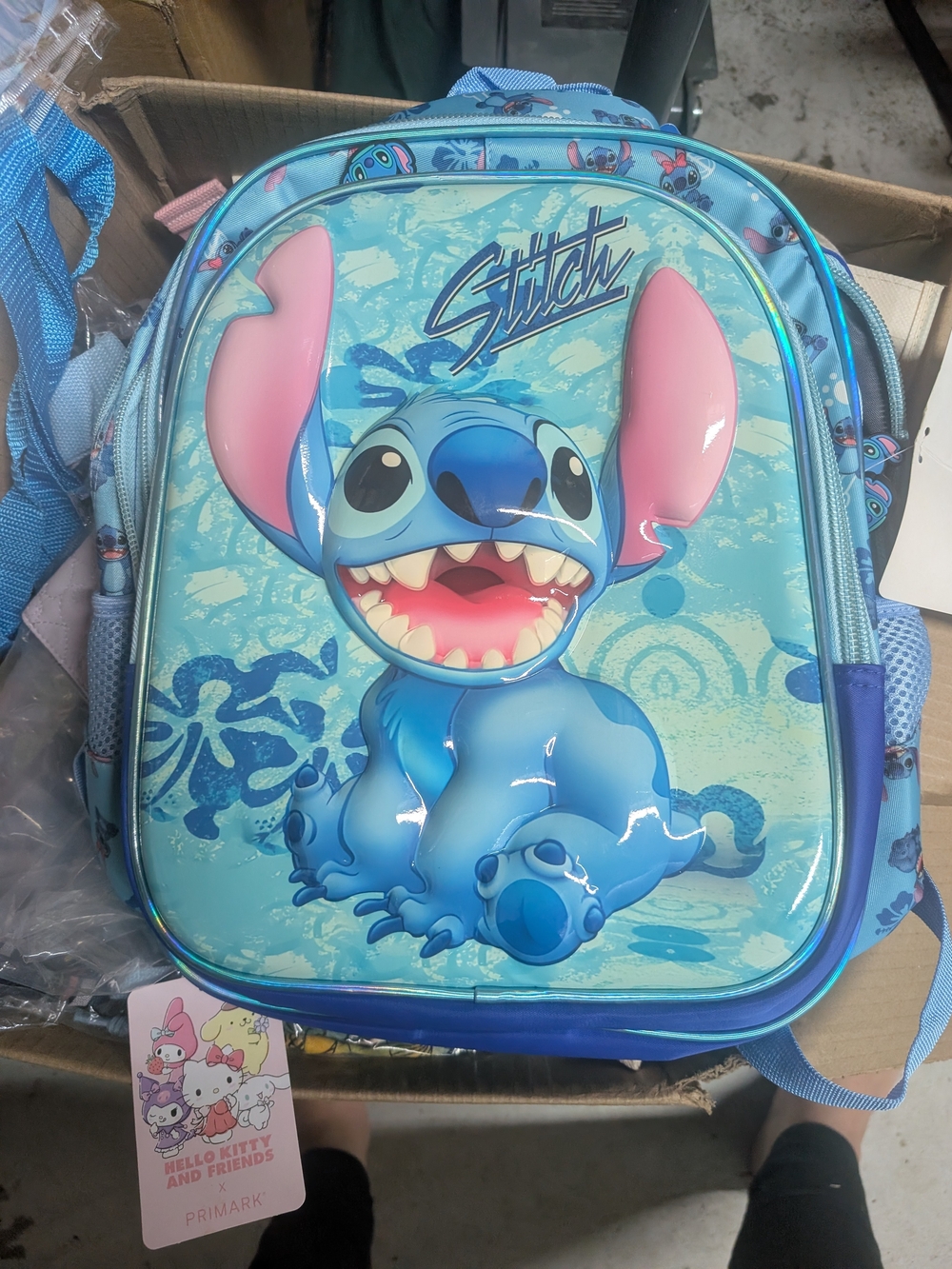Disney Stitch Kids Backpack W/Lunchbox